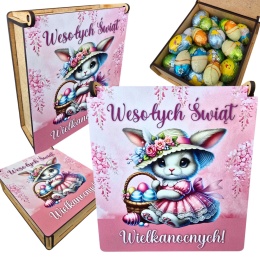PUDEŁKO NA SŁODYCZE WIELKANOCNE OD ZAJĄCZKA PREZENT DLA DZIECI SZKOŁA
