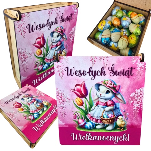 PUDEŁKO NA SŁODYCZE WIELKANOCNE OD ZAJĄCZKA PREZENT DLA DZIECI SZKOŁA