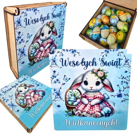 PUDEŁKO NA SŁODYCZE WIELKANOCNE OD ZAJĄCZKA PREZENT DLA DZIECI SZKOŁA