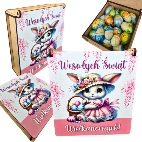 PUDEŁKO NA SŁODYCZE WIELKANOCNE OD ZAJĄCZKA PREZENT DLA DZIECI SZKOŁA