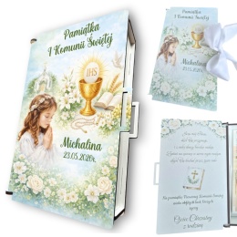 Pamiątka Pierwszej Komunii Świętej Pudełko na pieniądze Prezent na komunię