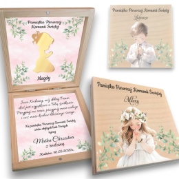 Pamiątka Pierwszej Komunii Świętej Pudełko na pieniądze Prezent na komunię