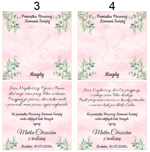 Pamiątka Pierwszej Komunii Świętej Pudełko na pieniądze Prezent na komunię