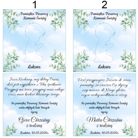 Pamiątka Pierwszej Komunii Świętej Pudełko na pieniądze Prezent na komunię