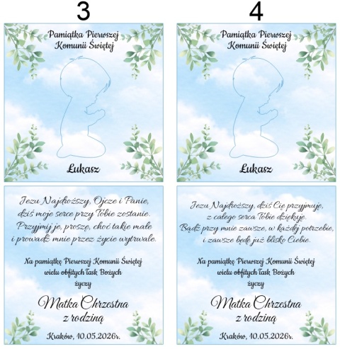 Pamiątka Pierwszej Komunii Świętej Pudełko na pieniądze Prezent na komunię