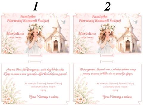 Pamiątka Pierwszej Komunii Świętej Pudełko na pieniądze Prezent na komunię