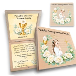 Pamiątka Pierwszej Komunii Świętej Pudełko na pieniądze Prezent na komunię