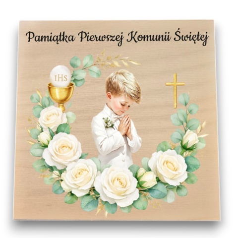Pamiątka Pierwszej Komunii Świętej Pudełko na pieniądze Prezent na komunię