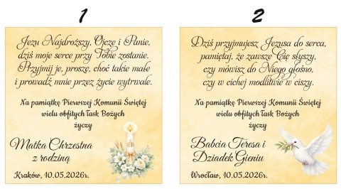 Pamiątka Pierwszej Komunii Świętej Pudełko na pieniądze Prezent na komunię