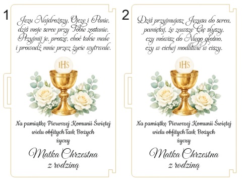 Pamiątka Pierwszej Komunii Świętej Pudełko na pieniądze Prezent na komunię