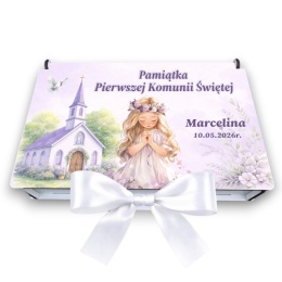 Pamiątka Pierwszej Komunii Świętej Pudełko na pieniądze Prezent na komunię