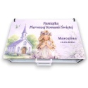 Pamiątka Pierwszej Komunii Świętej Pudełko na pieniądze Prezent na komunię