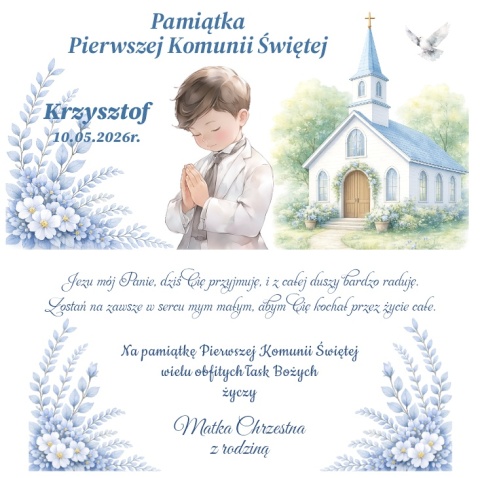 Pamiątka Pierwszej Komunii Świętej Pudełko na pieniądze Prezent na komunię