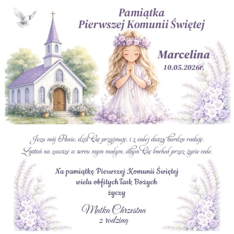 Pamiątka Pierwszej Komunii Świętej Pudełko na pieniądze Prezent na komunię