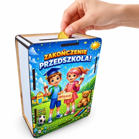 SKARBONKA DLA DZIECI PREZENT Zakończenie Przedszkola Upominek