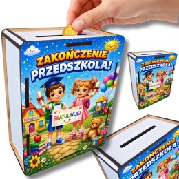 SKARBONKA DLA DZIECI PREZENT Zakończenie Przedszkola Upominek