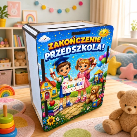 SKARBONKA DLA DZIECI PREZENT Zakończenie Przedszkola Upominek