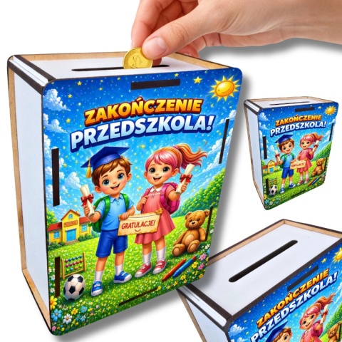 SKARBONKA DLA DZIECI PREZENT Zakończenie Przedszkola Upominek