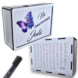 SKARBONKA WYKREŚLANA NA MARZENIA DLA DZIECI 1000ZŁ 5000ZŁ OSZCZĘDZANIE PREZENT