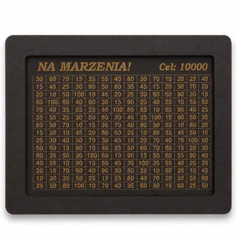 SKARBONKA WYKREŚLANA NA MARZENIA Wenge 5000ZŁ 10000ZŁ OSZCZĘDZANIE PREZENT