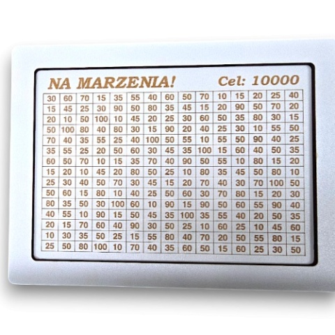 SKARBONKA WYKREŚLANA NA MARZENIA biała 5000ZŁ 10000ZŁ OSZCZĘDZANIE PREZENT