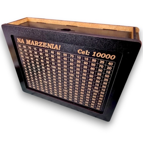 SKARBONKA WYKREŚLANA NA MARZENIA czarna 5000ZŁ 10000ZŁ OSZCZĘDZANIE PREZENT