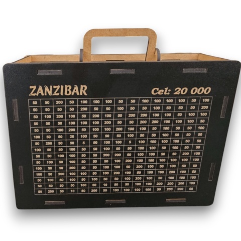 SKARBONKA WYKREŚLANA NA PODRÓŻ MARZEŃ WALIZKA PERSONALIZOWANA OSZCZĘDZANIE PREZENT