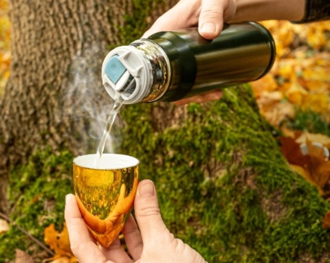 TERMOS POCISK 500 ml stal kubek militarny PREZENT survival ARMY GREEN GADGET 3704