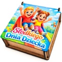 ZESTAW PREZENT DZIEŃ DZIECKA pudełko na słodycze skarbonka DLA PRZEDSZKOLI