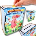 ZESTAW PREZENT NA ZAKOŃCZENIE PRZEDSZKOLA pudełko na słodycze skarbonka