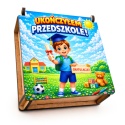 ZESTAW PREZENT NA ZAKOŃCZENIE PRZEDSZKOLA pudełko na słodycze skarbonka