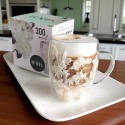 Szklanka termiczna kwiaty w środku HORTENSJA BIAŁA 300ml Podwójne dno