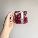 Szklanka termiczna kwiaty w środku HORTENSJA Burgund 180ml Podwójne dno