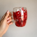 Szklanka termiczna kwiaty w środku HORTENSJA CHROBOTEK 300ml Podwójne dno
