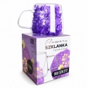 Szklanka termiczna kwiaty w środku HORTENSJA Fioletowa 180ml Podwójne dno