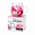 Szklanka termiczna kwiaty w środku HORTENSJA GIPSÓWKA 300ml Podwójne dno