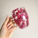Szklanka termiczna kwiaty w środku HORTENSJA burgund 300ml Podwójne dno