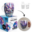 Szklanka termiczna z kwiatami w środku 300ml Podwójne dno NA PREZENT kwiaty