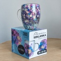 Szklanka termiczna z kwiatami w środku 300ml Podwójne dno NA PREZENT kwiaty